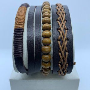 Men's Multi layer leather bracelet
